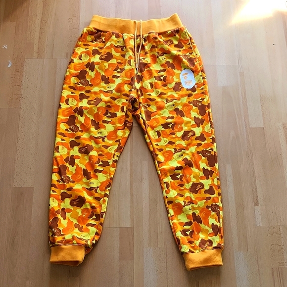 Bape Other - Bape x Pub G collection orange camouflage sweatpants size small